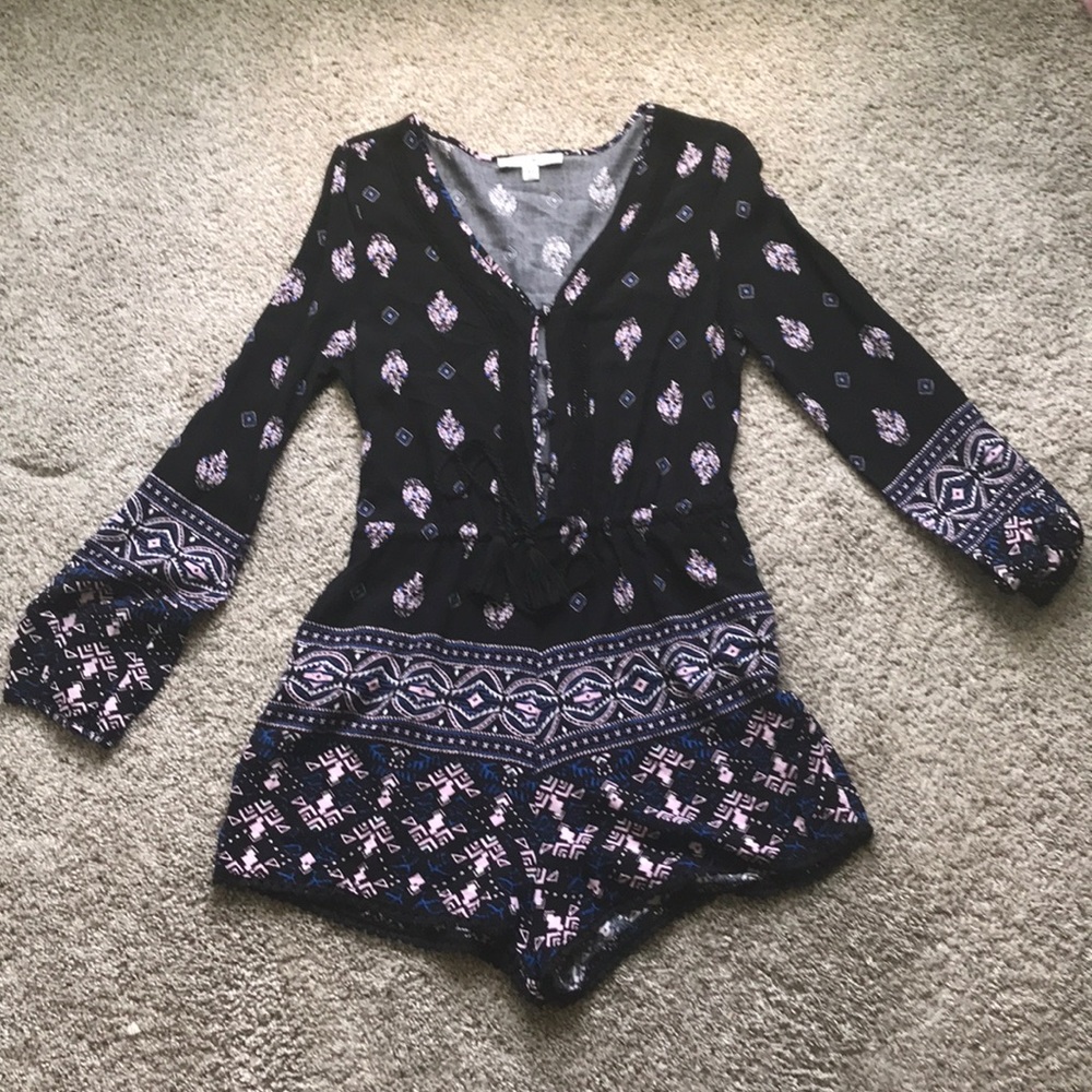 Romper pink and black size medium